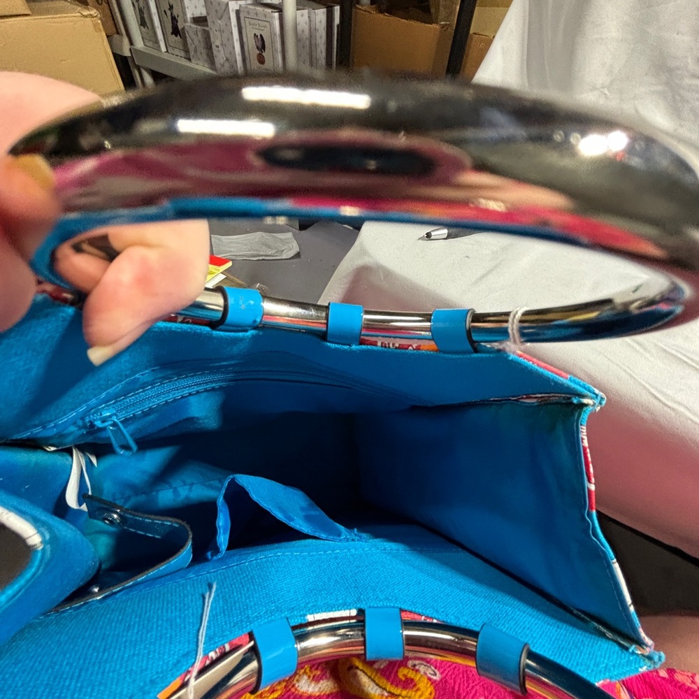 Blue and Red Soup Can Print Women's Bag - Picture 8 of 13